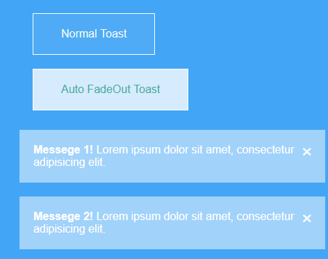 Basic Toast Notifications jQuery